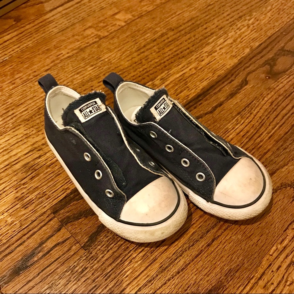 Navy Blue Velcro Converse Sneakers, Boy
